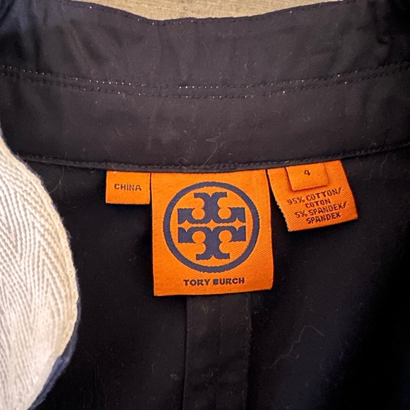 Tory Burch Cotton Tunic Dress in Navy with White Twill Trim, Size 4 - Picture 6 of 6